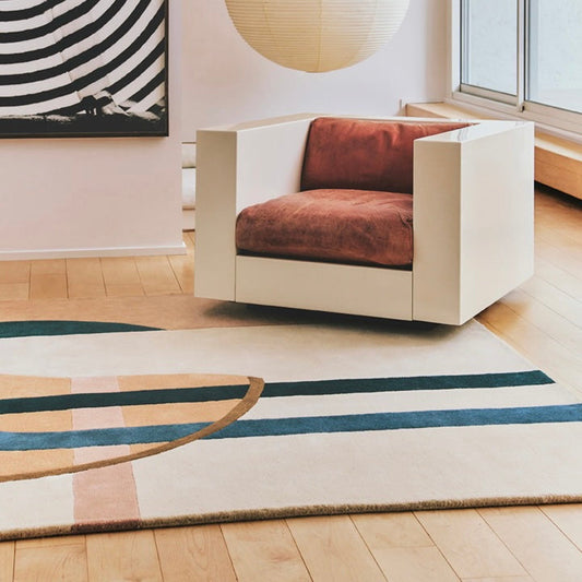 RUGKARI Arbor traditional pure New Zealand wool luxury rug styled in an Indian living room - image 2