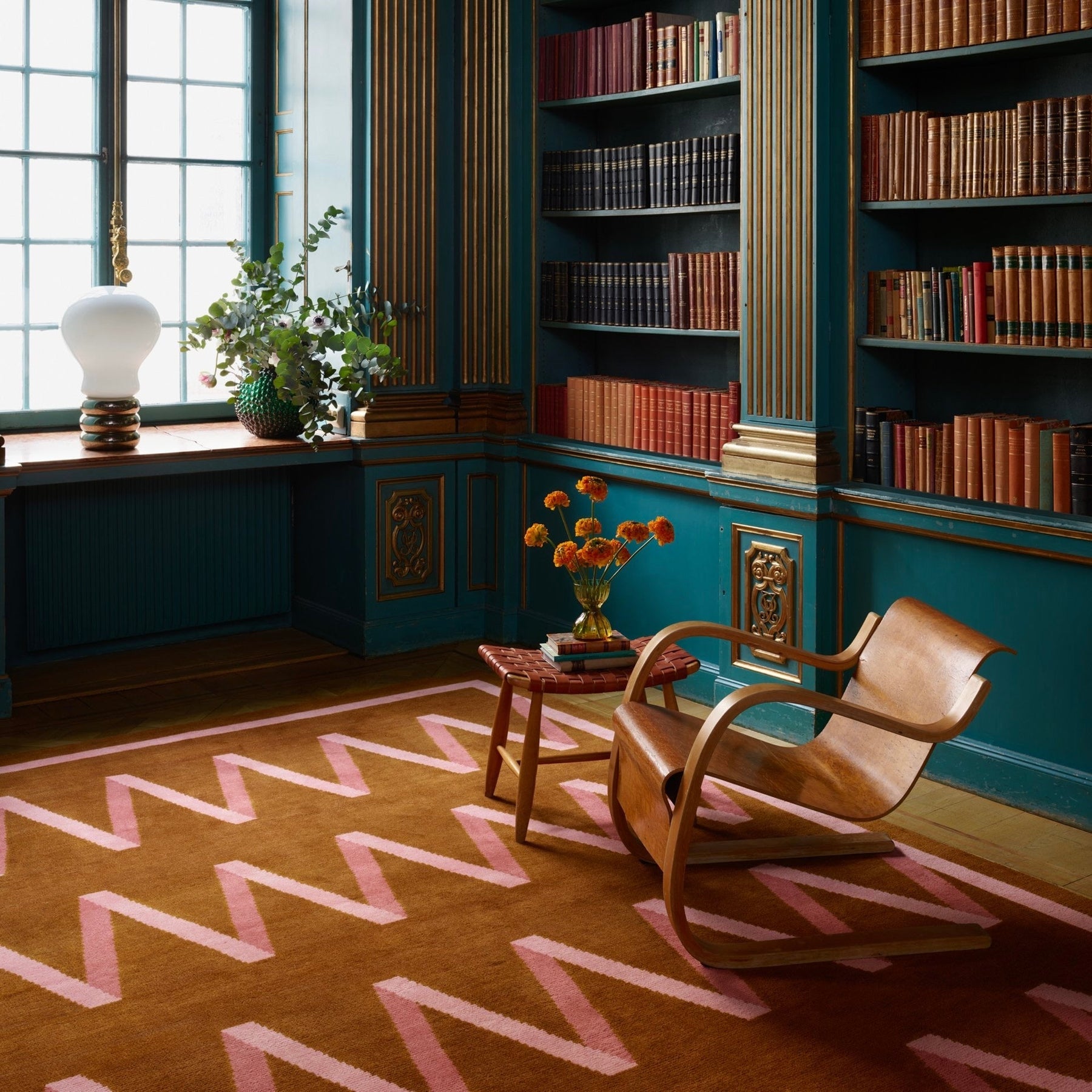 Runner rug in a hallway