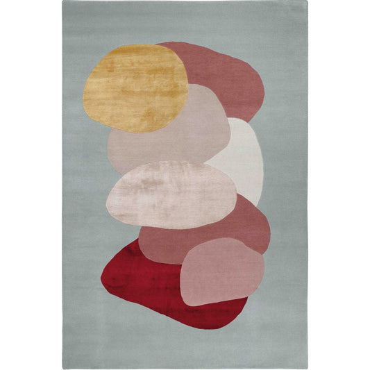 RUGKARI Alchemy abstract pure New Zealand wool luxury rug styled in an Indian living room - image 1