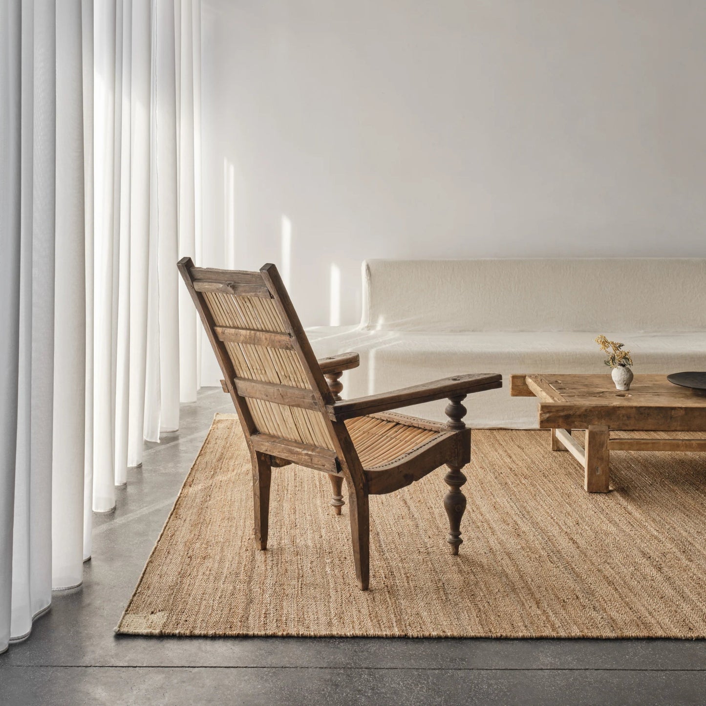 RUGKARI Croft designer pure New Zealand wool luxury rug styled in an Indian living room - image 2