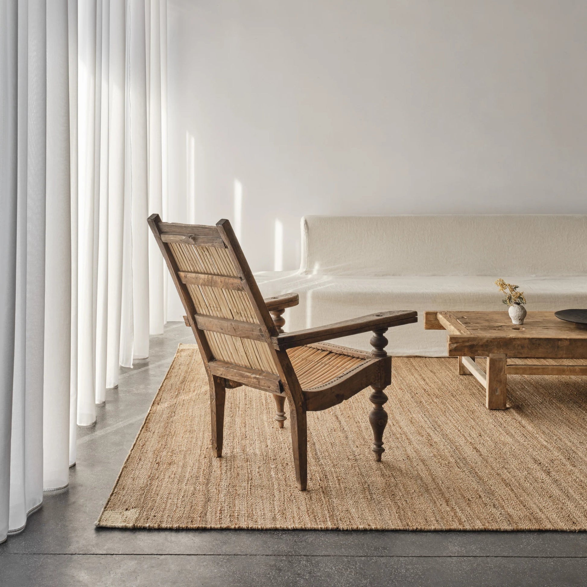 RUGKARI Croft designer pure New Zealand wool luxury rug styled in an Indian living room - image 2