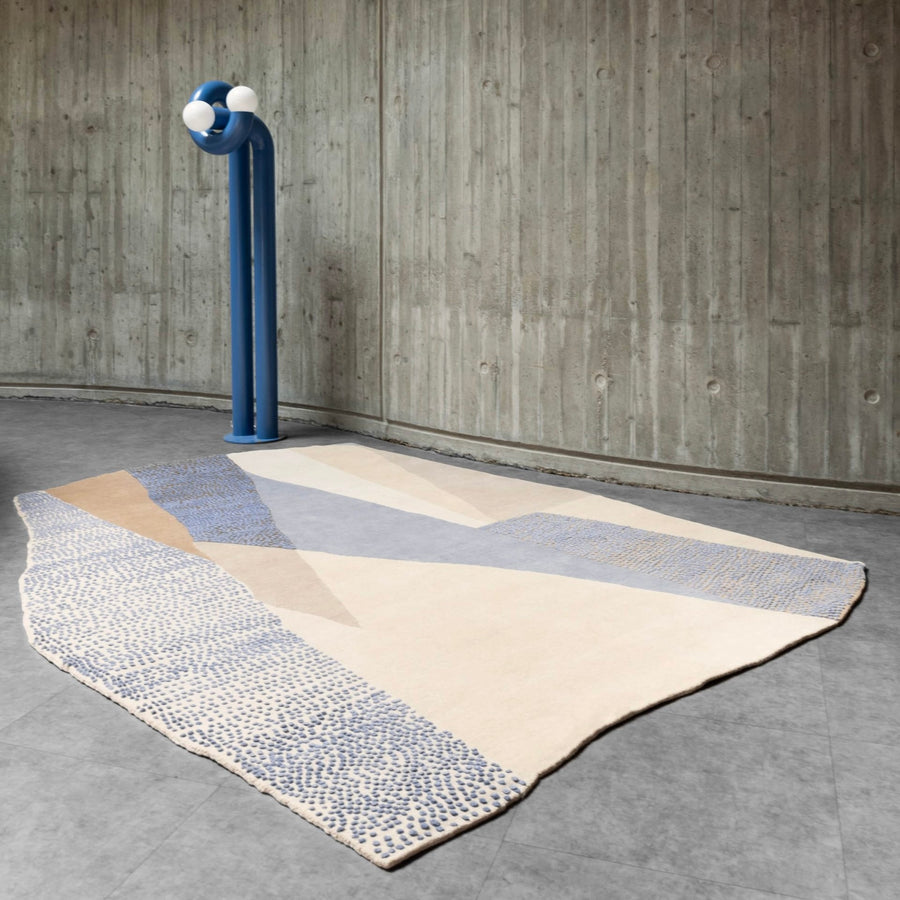 RUGKARI Sculptural traditional pure New Zealand wool luxury rug styled in an Indian living room - image 2