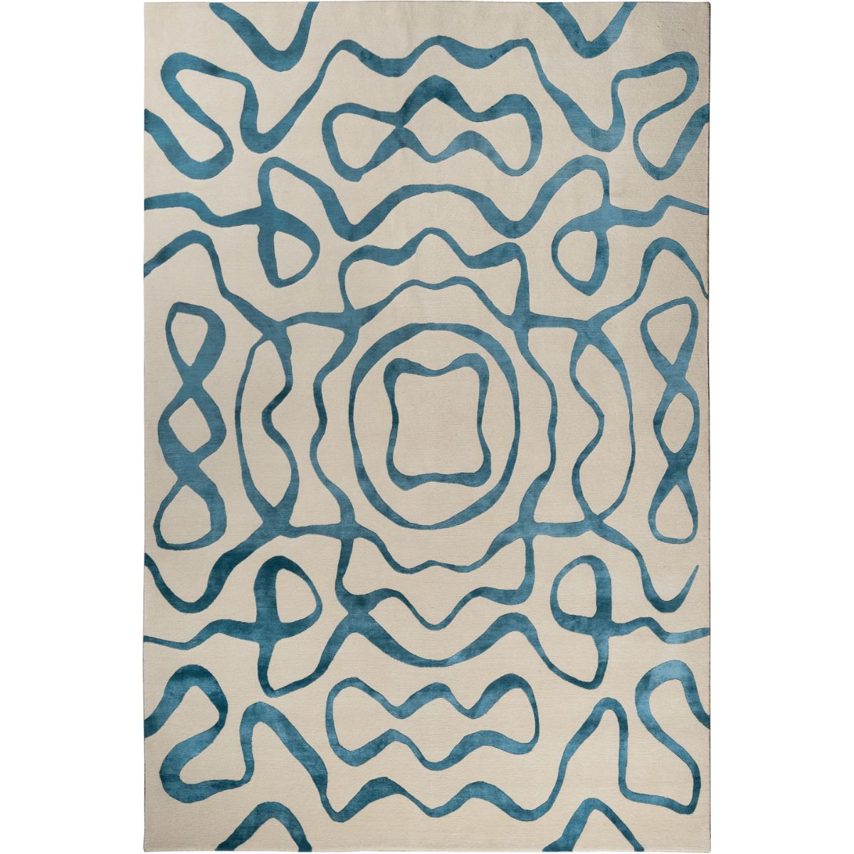 RUGKARI Monolith traditional pure New Zealand wool luxury rug styled in an Indian living room - image 1