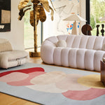 RUGKARI Alchemy abstract pure New Zealand wool luxury rug styled in an Indian living room - image 2