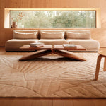 RUGKARI Shell traditional pure New Zealand wool luxury rug styled in an Indian living room - image 2