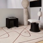 RUGKARI Nexus abstract pure New Zealand wool luxury rug styled in an Indian living room - image 2