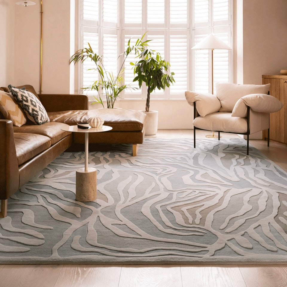 RUGKARI Verdara traditional pure New Zealand wool luxury rug styled in an Indian living room - image 2