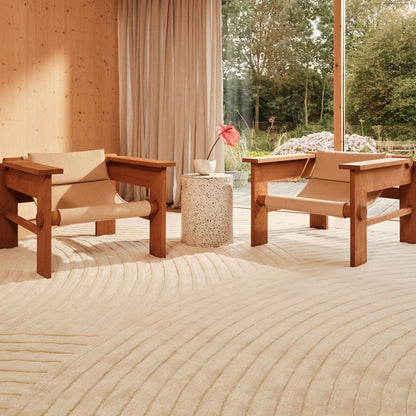 RUGKARI Marble solid pure New Zealand wool luxury rug styled in an Indian living room - image 2