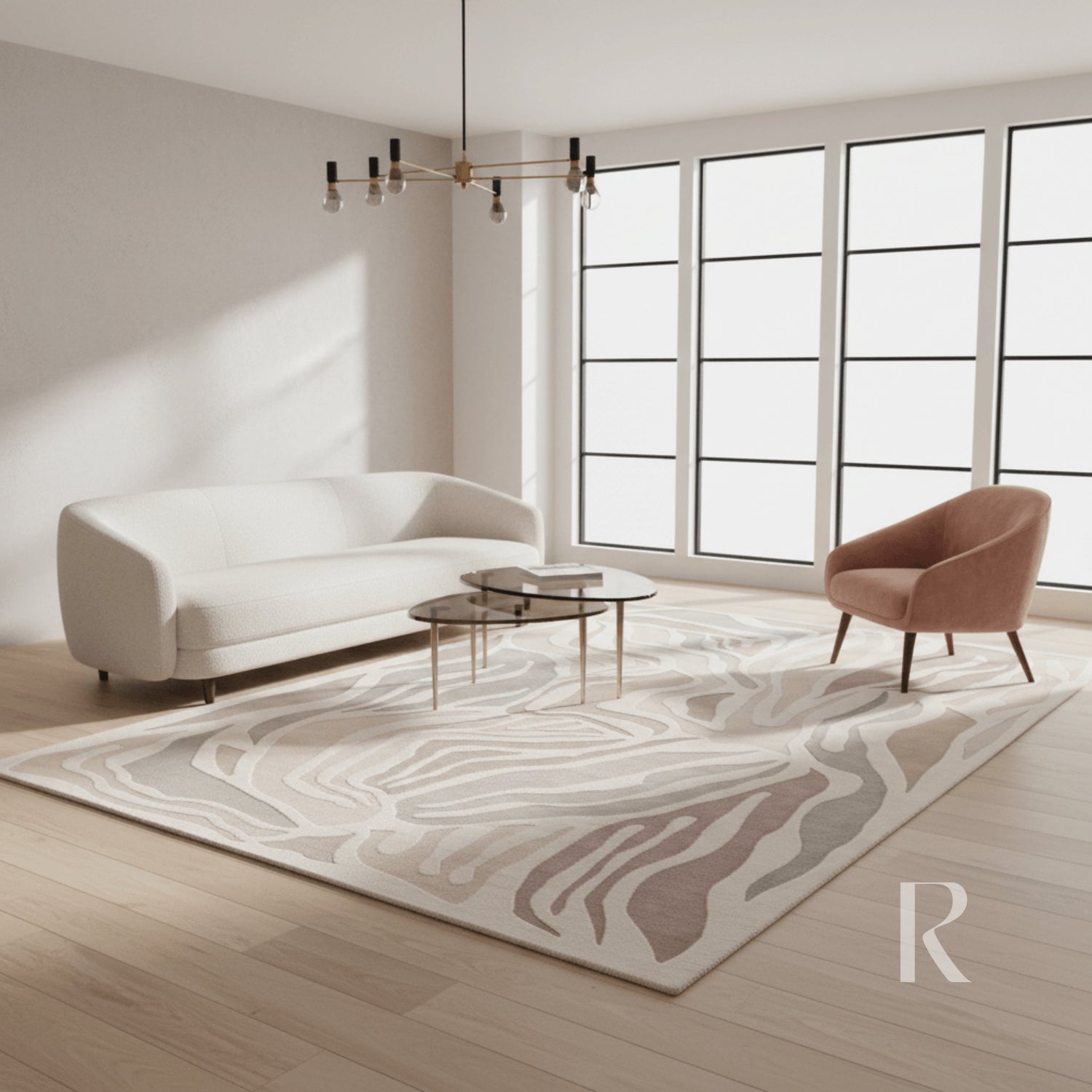 RUGKARI Sorelle traditional pure New Zealand wool luxury rug styled in an Indian living room - image 3