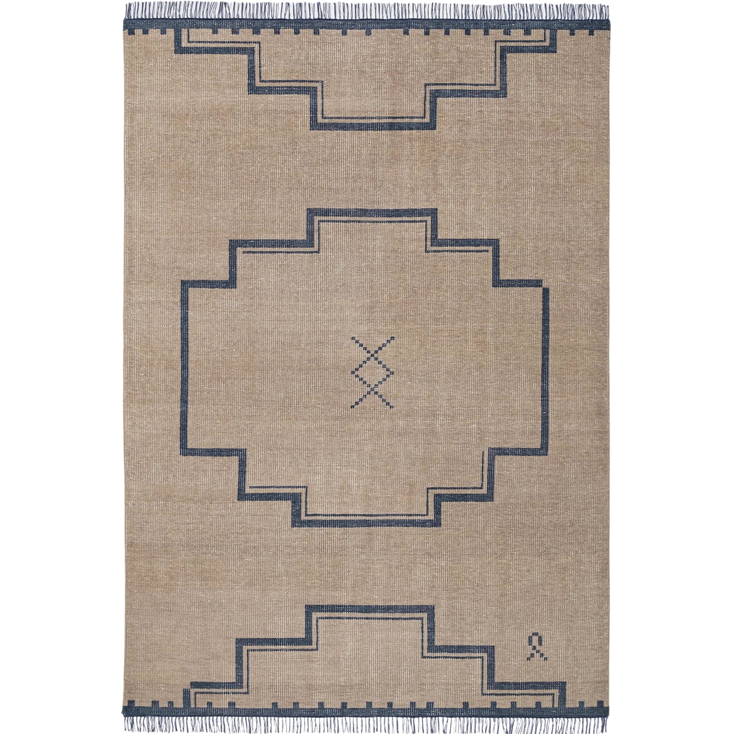 RUGKARI Mandala designer pure New Zealand wool luxury rug styled in an Indian living room - image 1