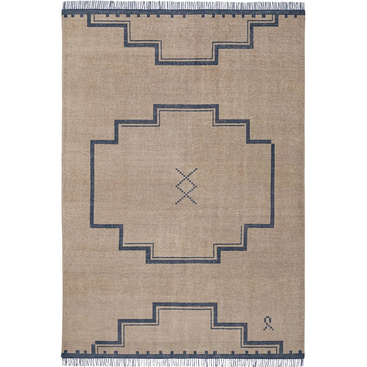 RUGKARI Mandala designer pure New Zealand wool luxury rug styled in an Indian living room - image 1