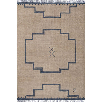 RUGKARI Mandala designer pure New Zealand wool luxury rug styled in an Indian living room - image 1