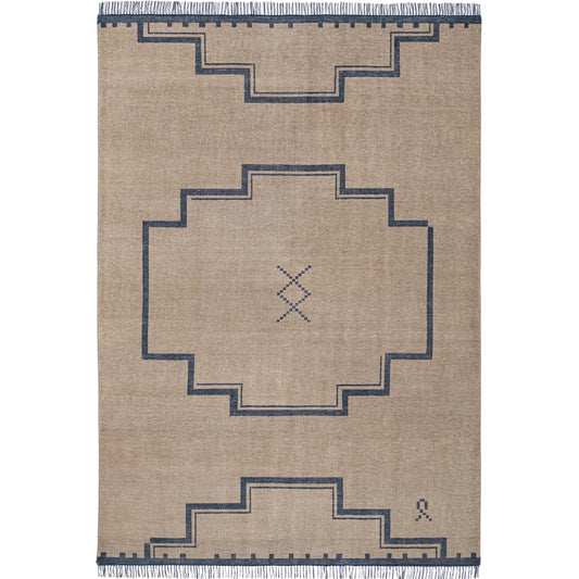 RUGKARI Mandala designer pure New Zealand wool luxury rug styled in an Indian living room - image 1