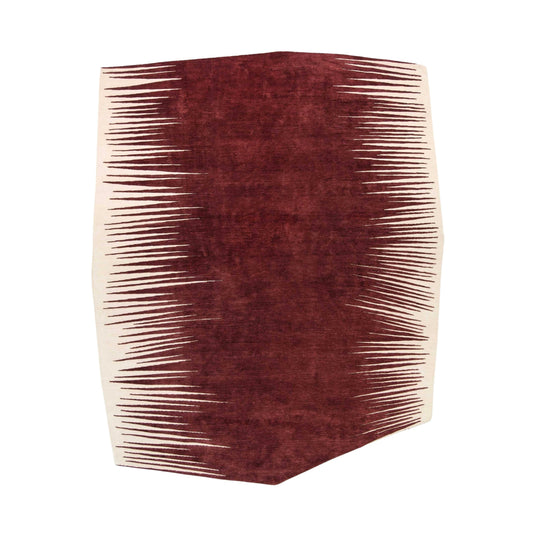 RUGKARI Fringe traditional pure New Zealand wool luxury rug styled in an Indian living room - image 1