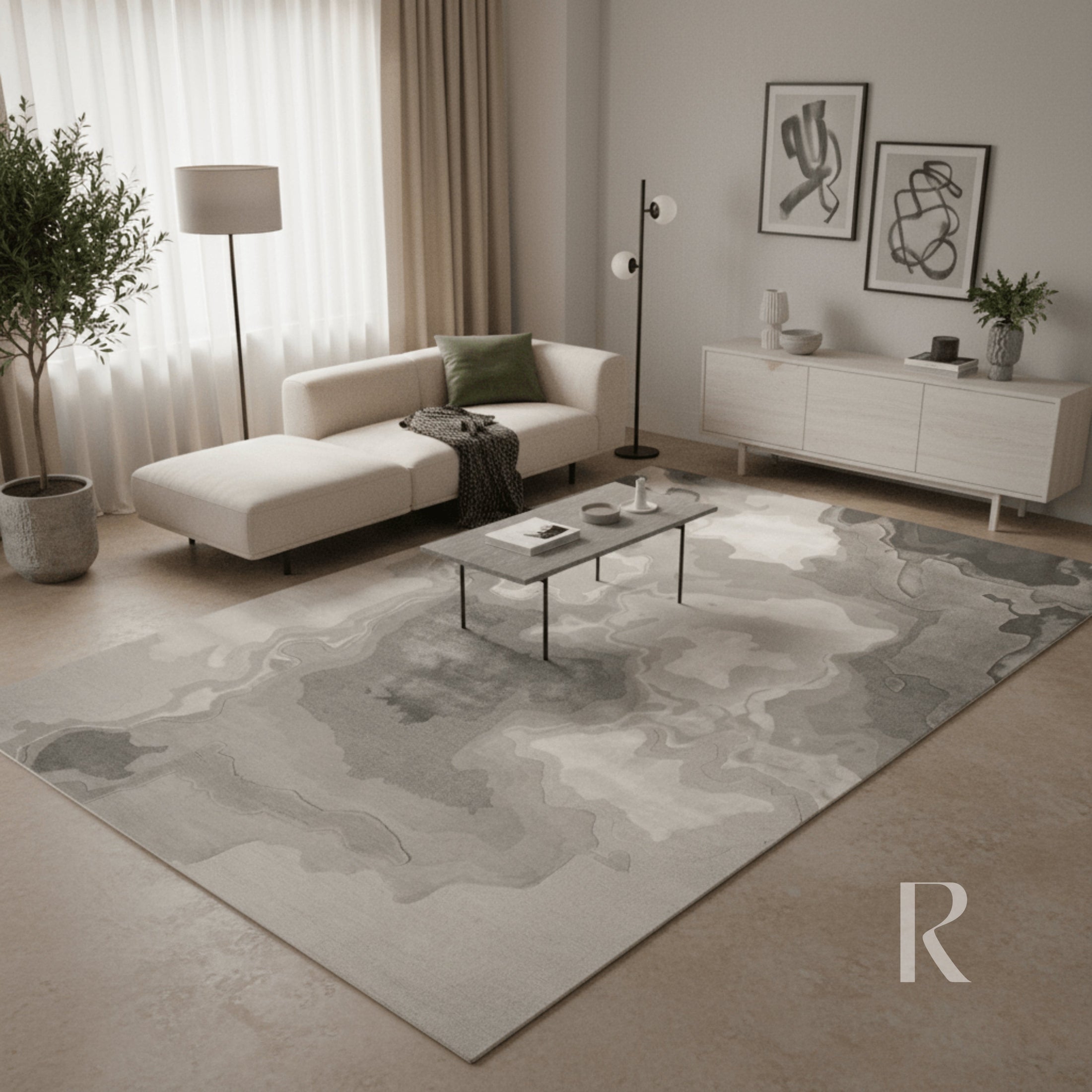 RUGKARI Caelvyn traditional pure New Zealand wool luxury rug styled in an Indian living room - image 2