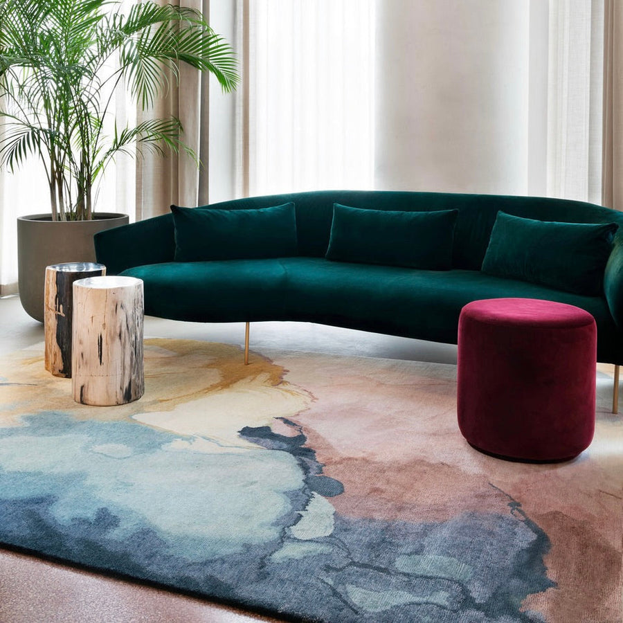 RUGKARI Orniv traditional pure New Zealand wool luxury rug styled in an Indian living room - image 2