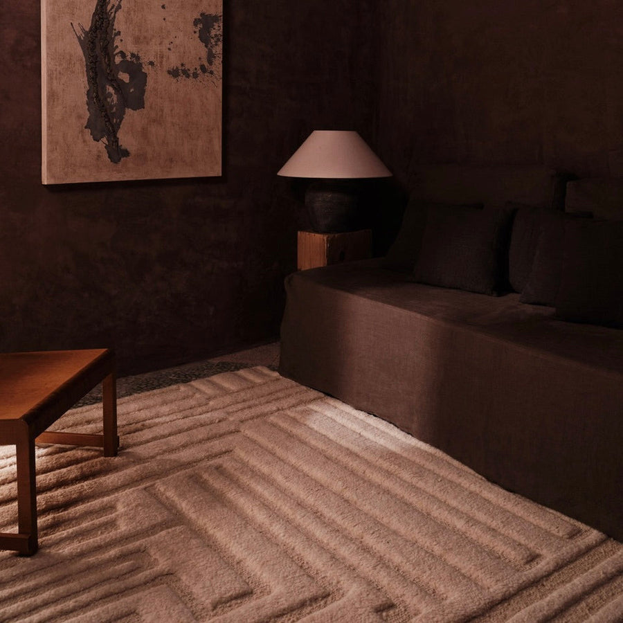 RUGKARI Elaris traditional pure New Zealand wool luxury rug styled in an Indian living room - image 2