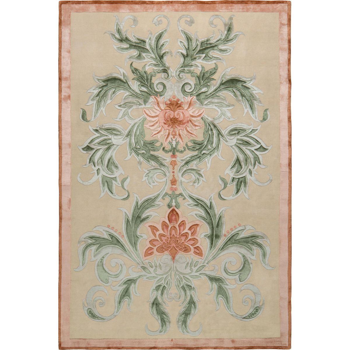 RUGKARI Gulraiz traditional pure New Zealand wool luxury rug styled in an Indian living room - image 1