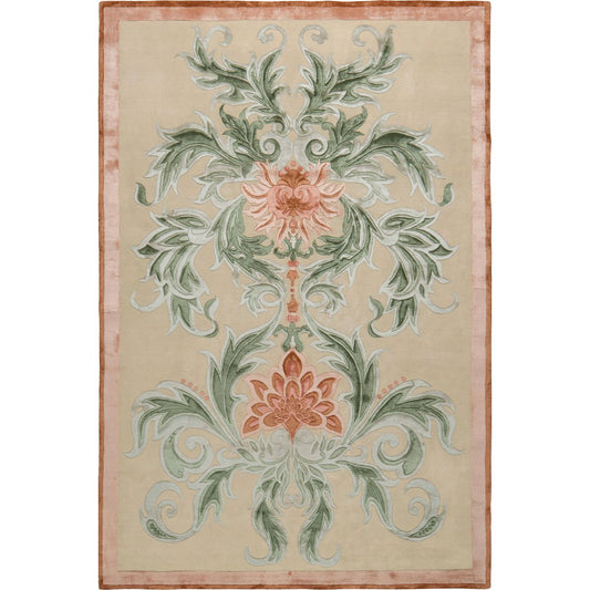 RUGKARI Gulraiz traditional pure New Zealand wool luxury rug styled in an Indian living room - image 1