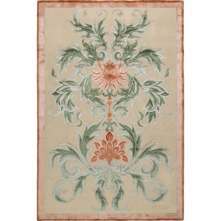 RUGKARI Gulraiz traditional pure New Zealand wool luxury rug styled in an Indian living room - image 1