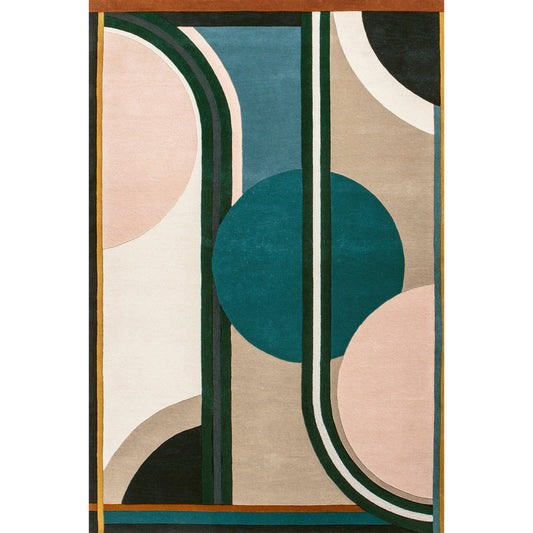 RUGKARI Orbiter traditional pure New Zealand wool luxury rug styled in an Indian living room - image 1