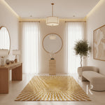 RUGKARI Divira traditional pure New Zealand wool luxury rug styled in an Indian living room - image 3