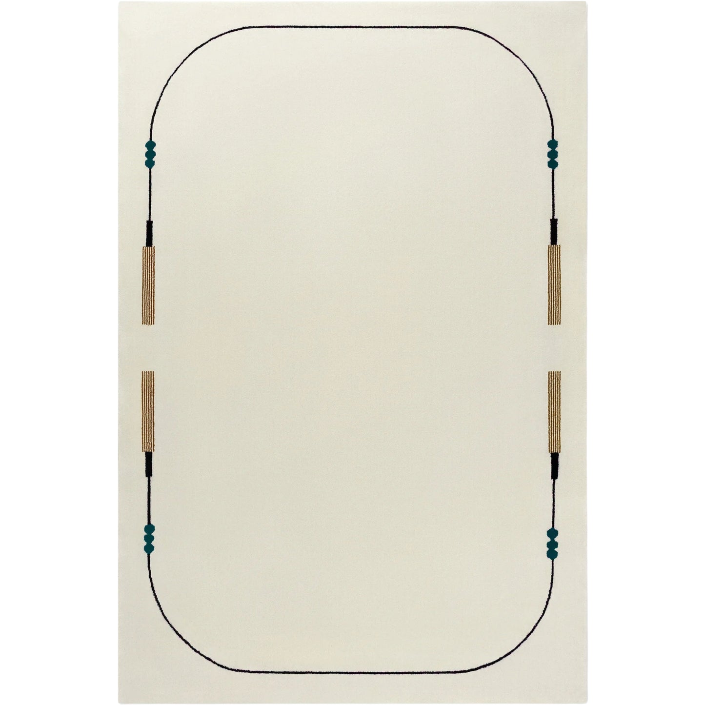 RUGKARI Ecru solid pure New Zealand wool luxury rug styled in an Indian living room - image 1