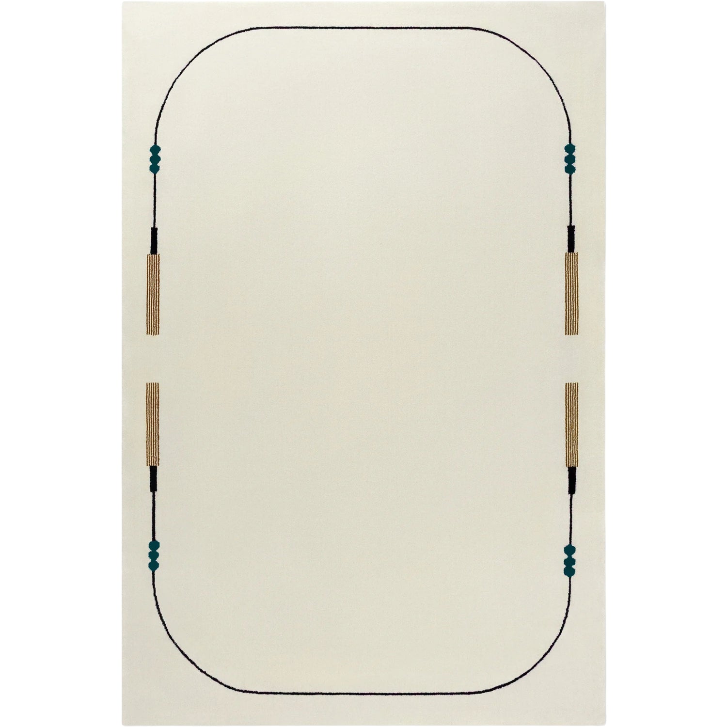 RUGKARI Ecru solid pure New Zealand wool luxury rug styled in an Indian living room - image 1