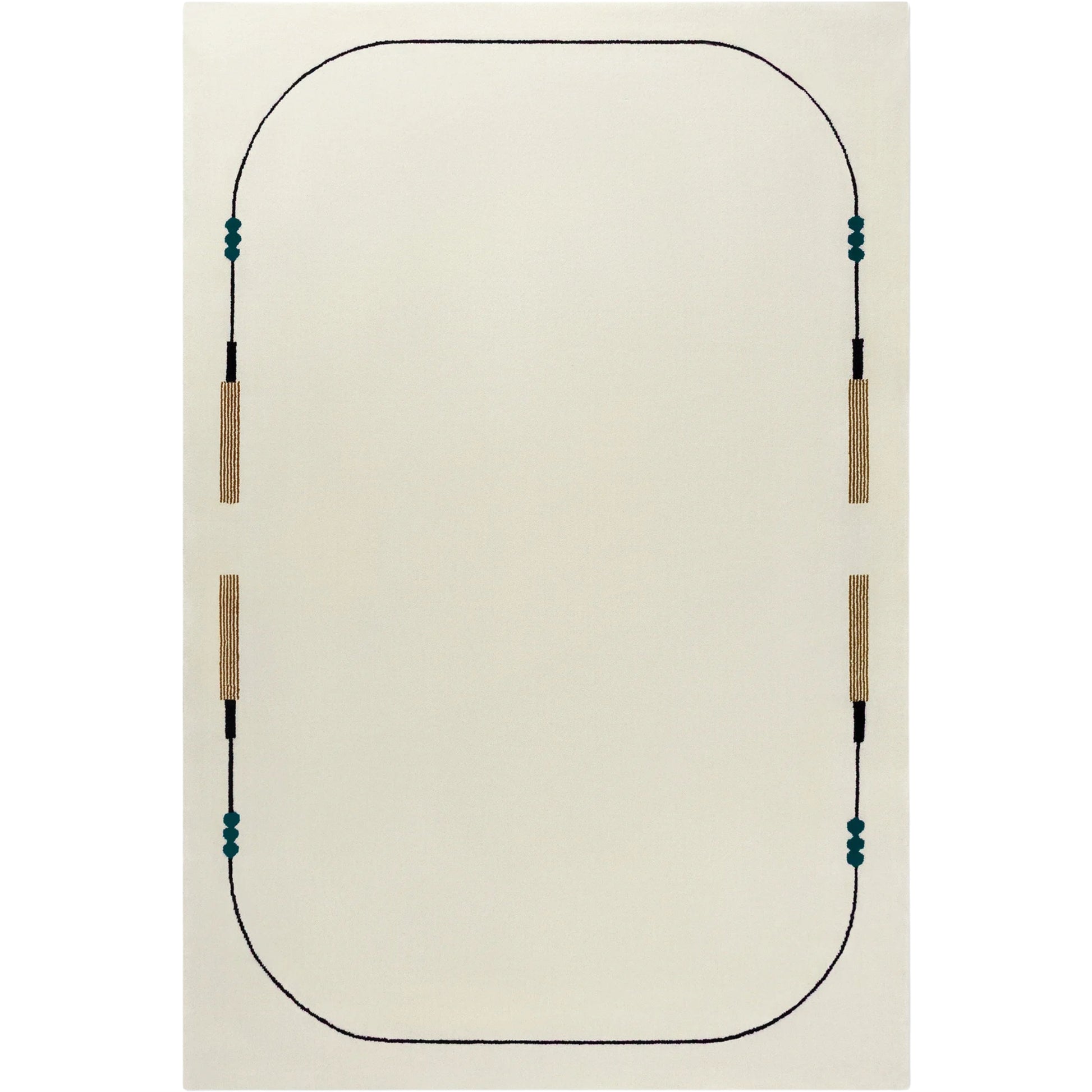 RUGKARI Ecru solid pure New Zealand wool luxury rug styled in an Indian living room - image 1