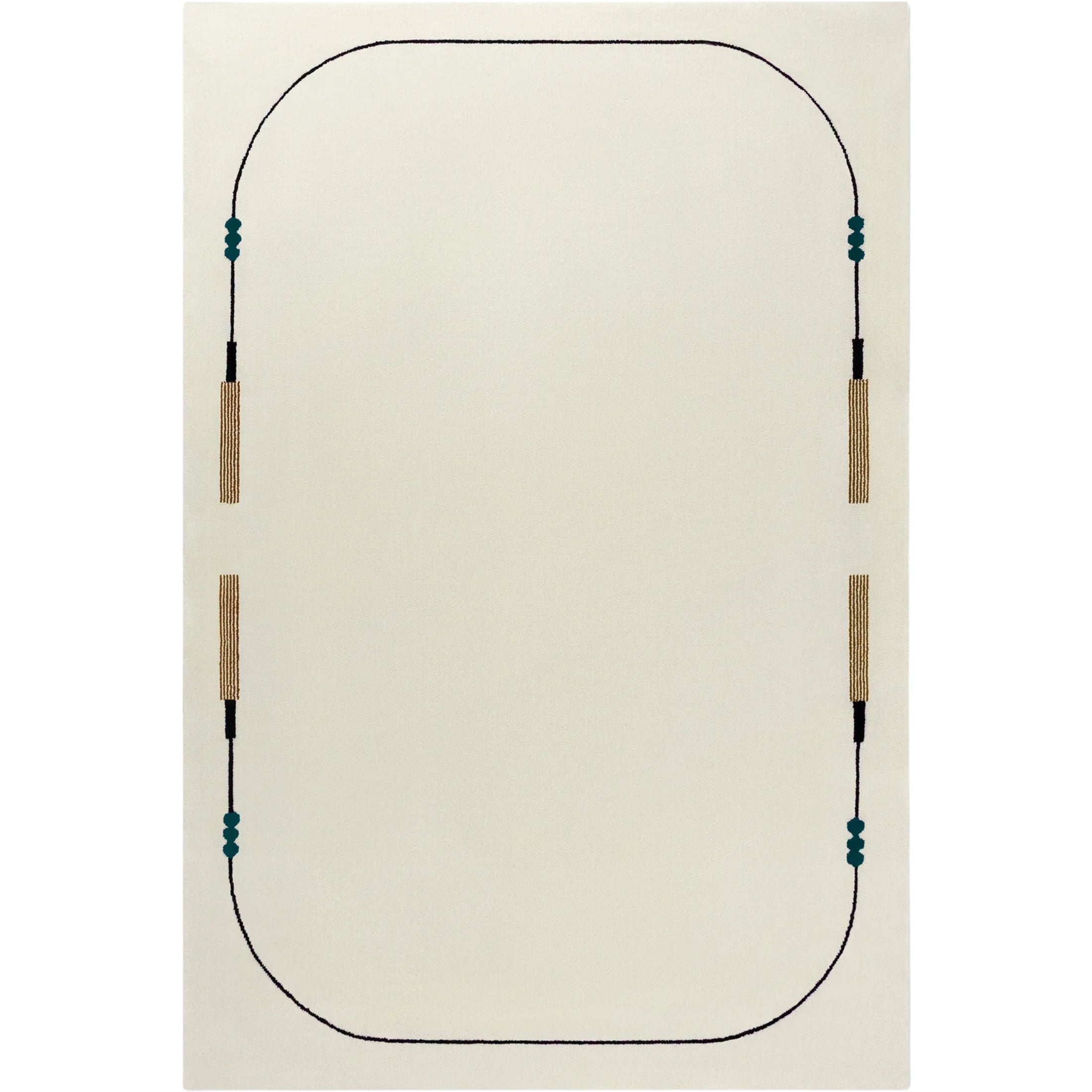 RUGKARI Ecru solid pure New Zealand wool luxury rug styled in an Indian living room - image 1