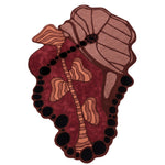 RUGKARI Burgundy floral pure New Zealand wool luxury rug styled in an Indian living room - image 1