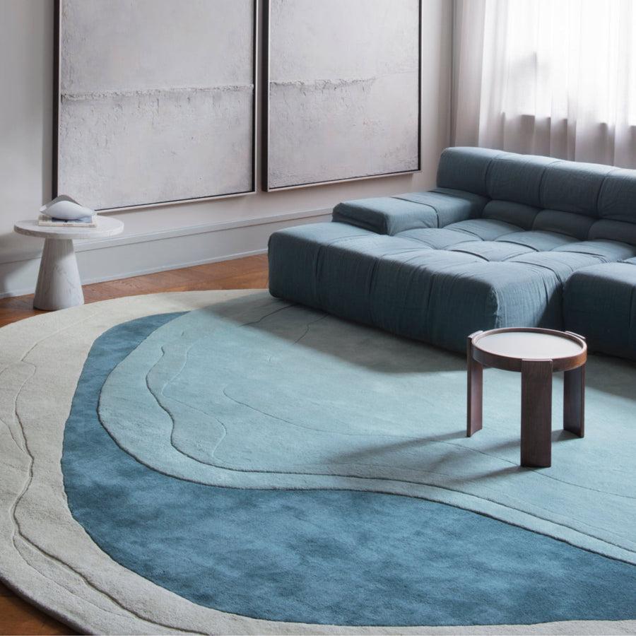 RUGKARI Atelier traditional pure New Zealand wool luxury rug styled in an Indian living room - image 2