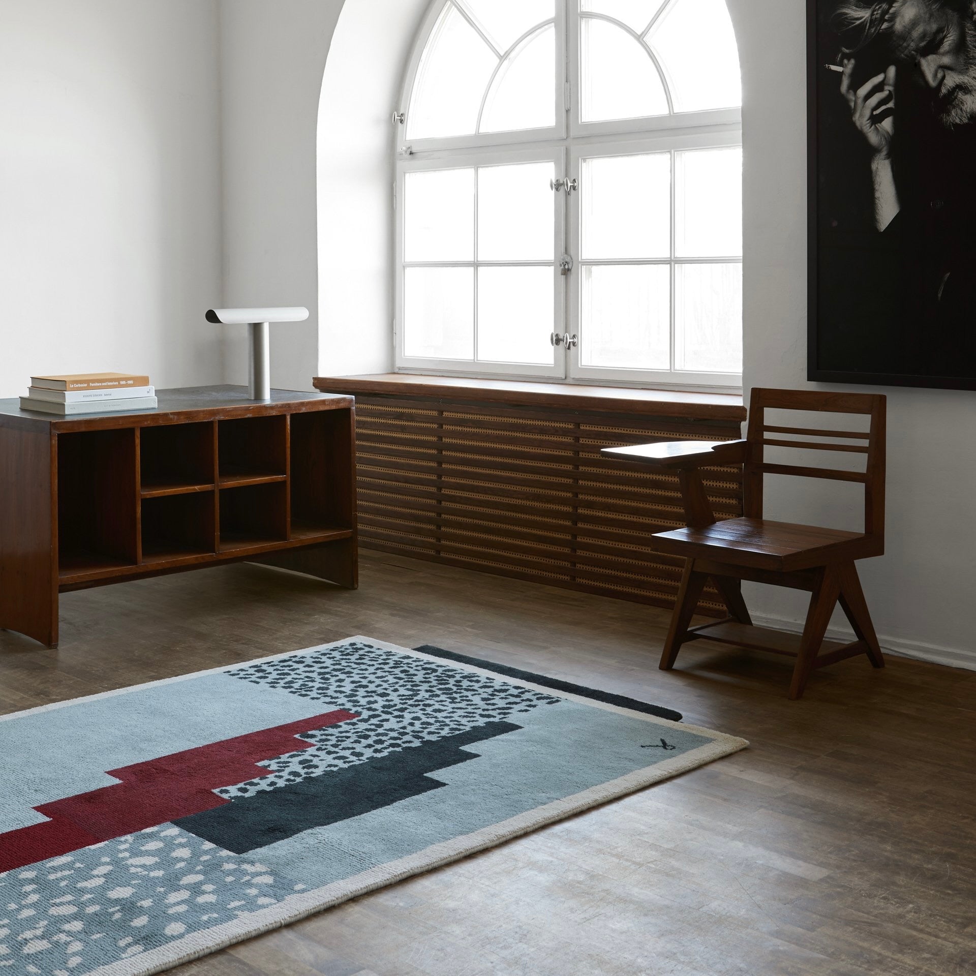 RUGKARI Morkel traditional pure New Zealand wool luxury rug styled in an Indian living room - image 2