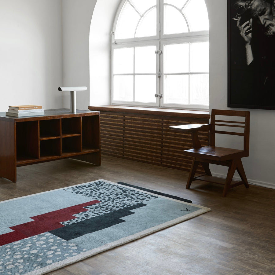 RUGKARI Morkel traditional pure New Zealand wool luxury rug styled in an Indian living room - image 2