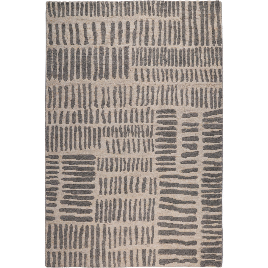 RUGKARI Gestural traditional pure New Zealand wool luxury rug styled in an Indian living room - image 1