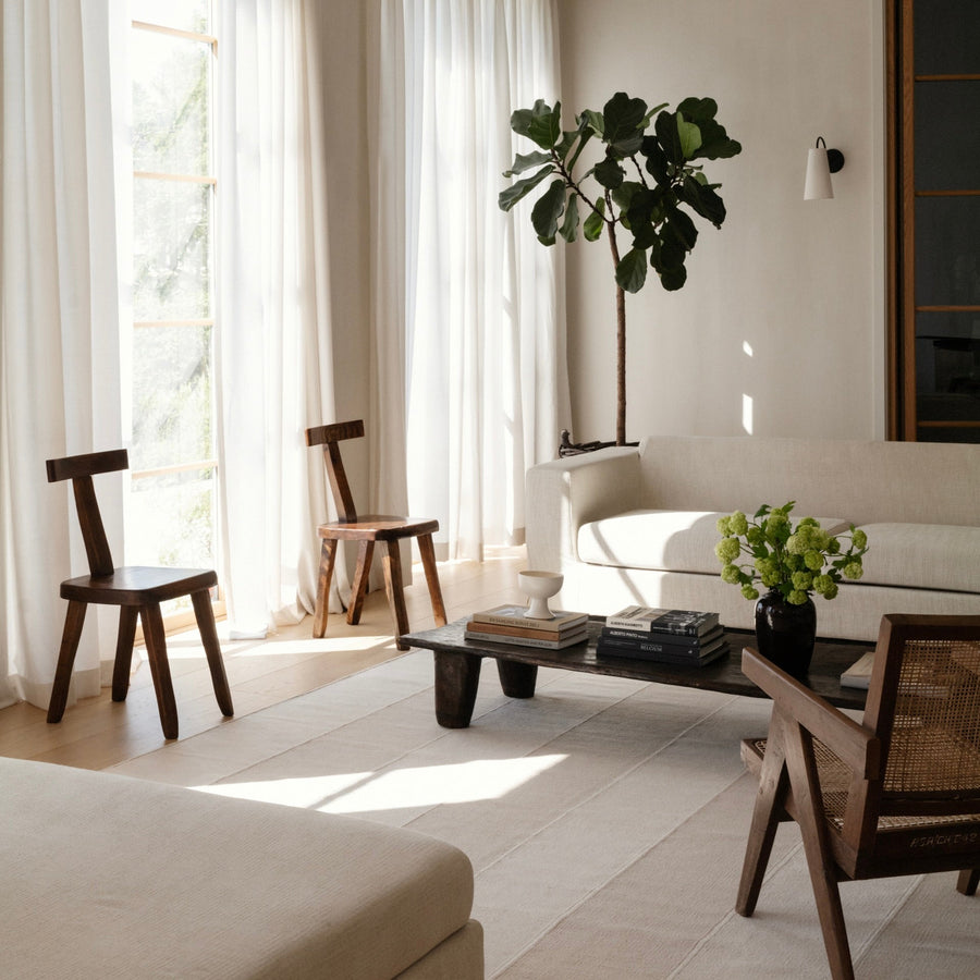 RUGKARI Sage traditional pure New Zealand wool luxury rug styled in an Indian living room - image 2