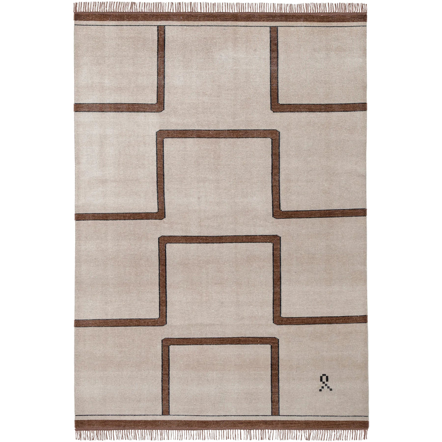 RUGKARI Cantus traditional pure New Zealand wool luxury rug styled in an Indian living room - image 1