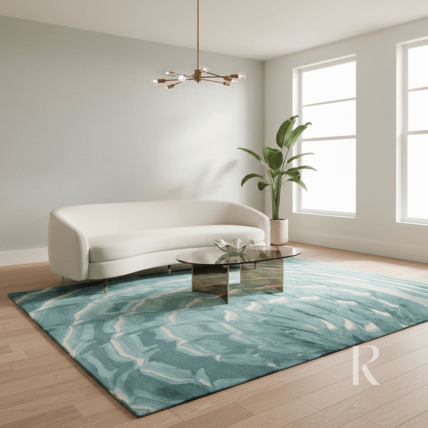 RUGKARI Seanova traditional pure New Zealand wool luxury rug styled in an Indian living room - image 3