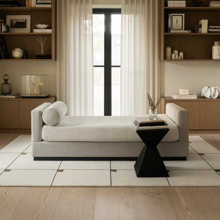 RUGKARI Arcade traditional pure New Zealand wool luxury rug styled in an Indian living room - image 2