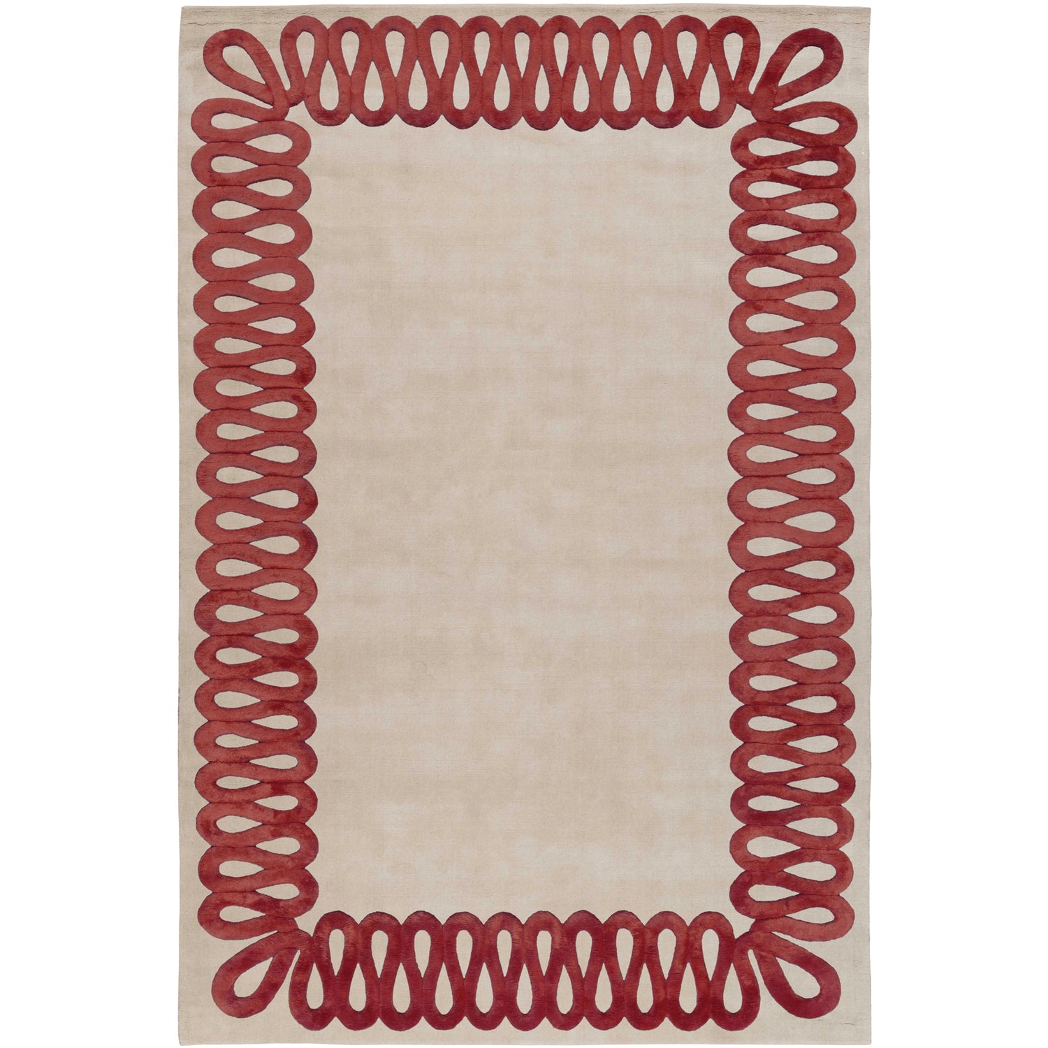 RUGKARI Chainlink traditional pure New Zealand wool luxury rug styled in an Indian living room - image 1