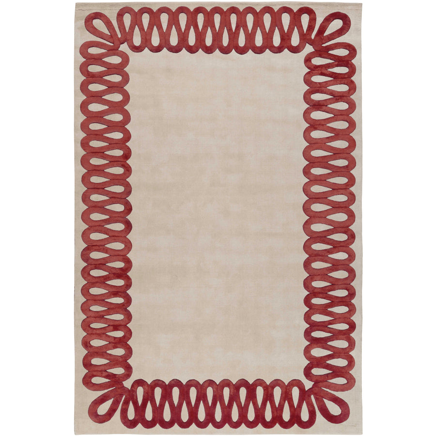 RUGKARI Chainlink traditional pure New Zealand wool luxury rug styled in an Indian living room - image 1