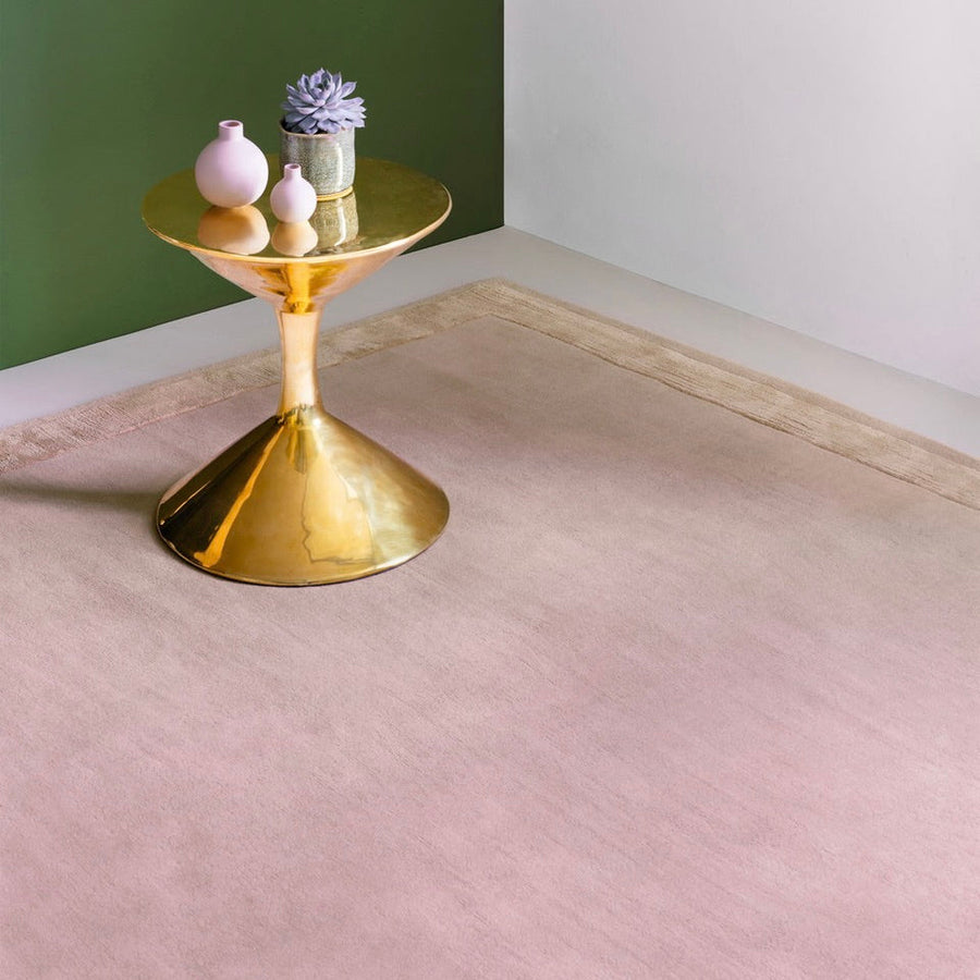 RUGKARI Respire solid pure New Zealand wool luxury rug styled in an Indian living room - image 2