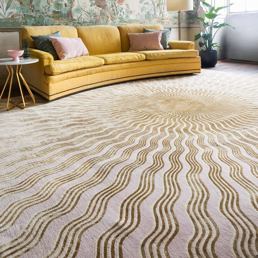 RUGKARI Tavren traditional pure New Zealand wool luxury rug styled in an Indian living room - image 2