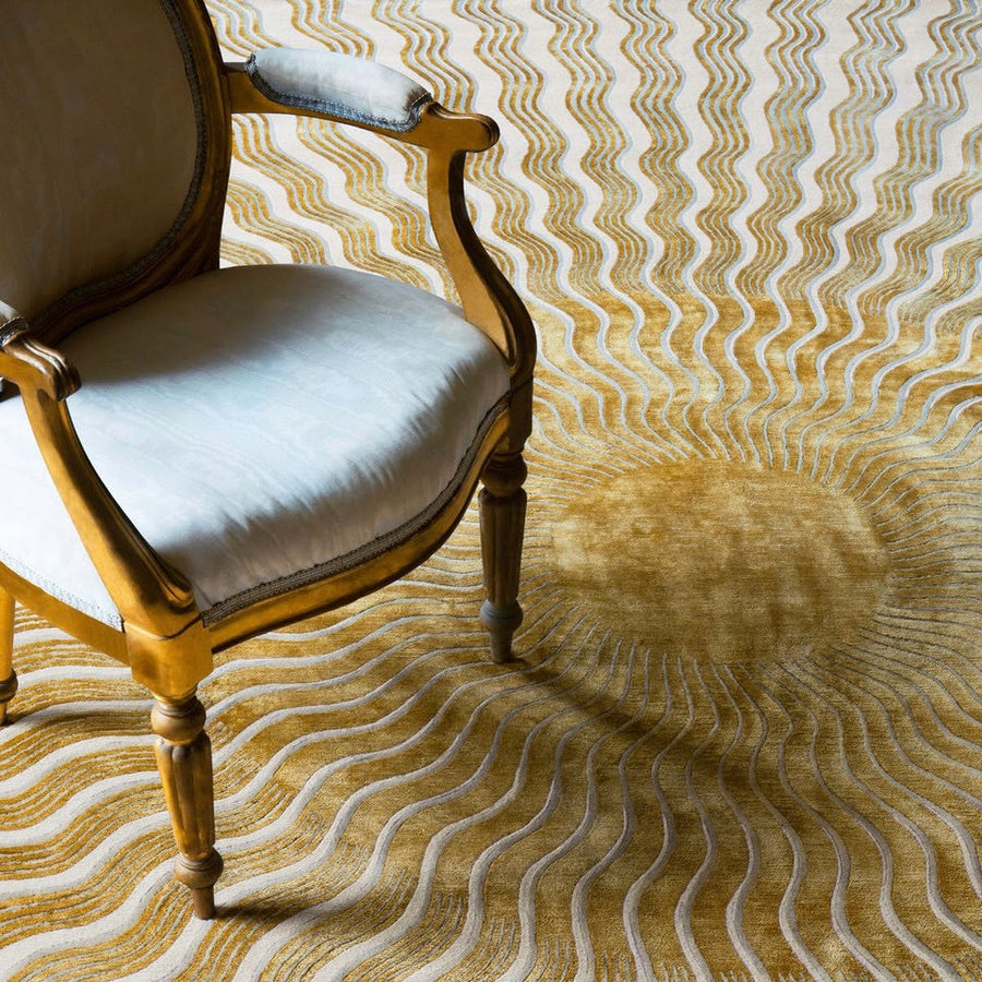 RUGKARI Divira traditional pure New Zealand wool luxury rug styled in an Indian living room - image 2