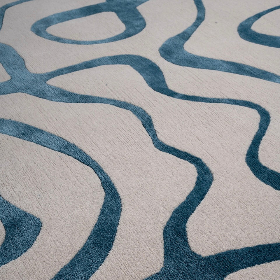 RUGKARI Monolith traditional pure New Zealand wool luxury rug styled in an Indian living room - image 3