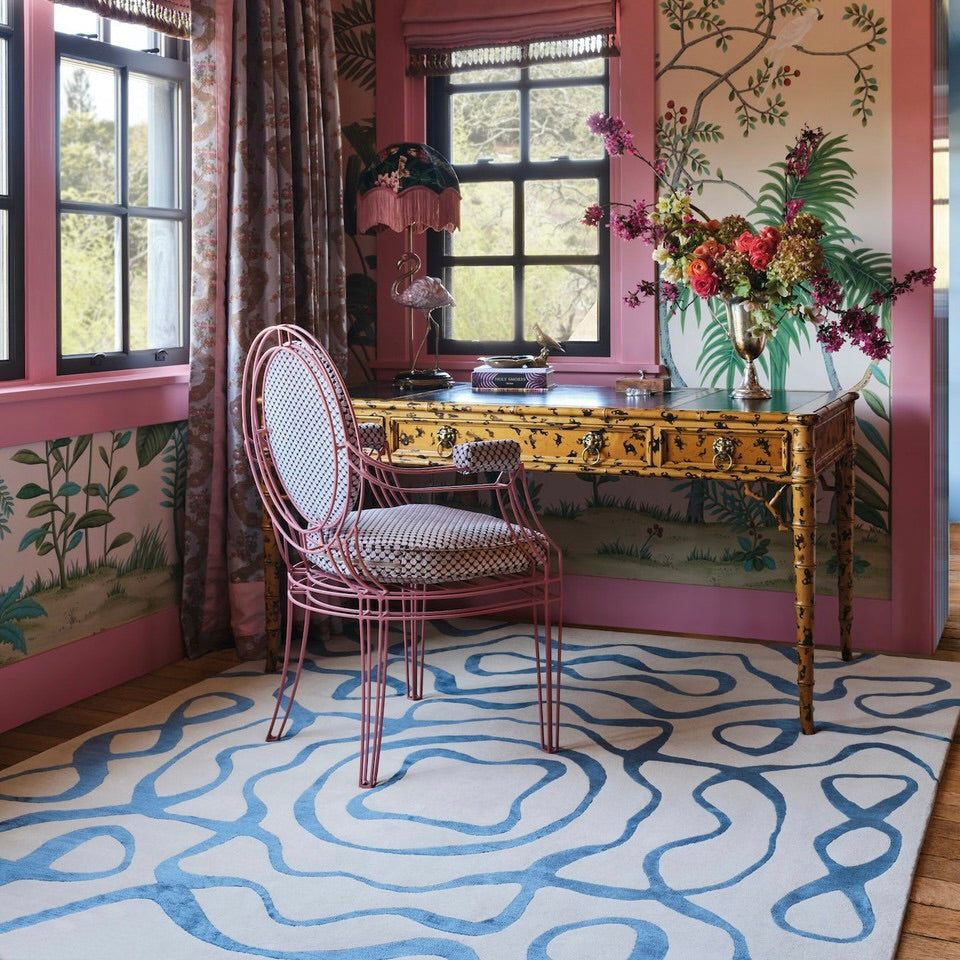 RUGKARI Monolith traditional pure New Zealand wool luxury rug styled in an Indian living room - image 2