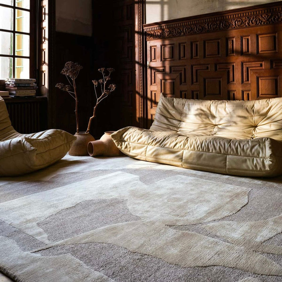 RUGKARI Feylan traditional pure New Zealand wool luxury rug styled in an Indian living room - image 2