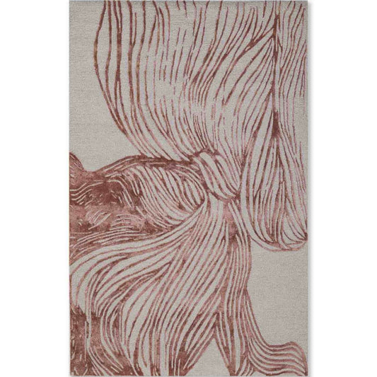 RUGKARI Opulence abstract pure New Zealand wool luxury rug styled in an Indian living room - image 1