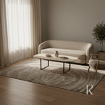 RUGKARI Rippelle traditional pure New Zealand wool luxury rug styled in an Indian living room - image 3