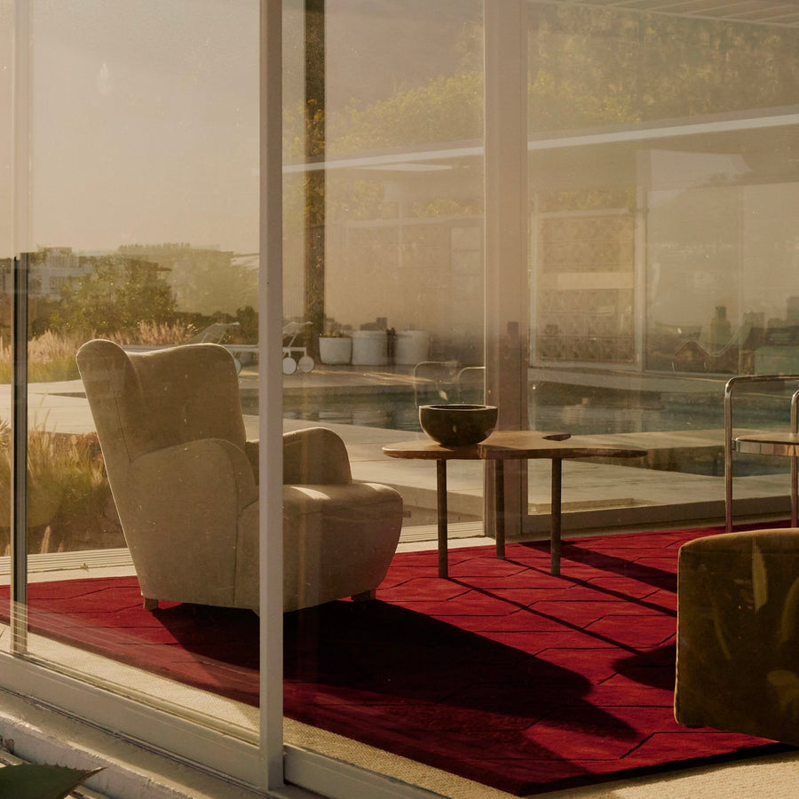 RUGKARI Delvane traditional pure New Zealand wool luxury rug styled in an Indian living room - image 2